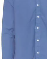 Shop Polo Ralph Lauren 刺繡小馬標純色長袖襯衫 藍色 男款 710852165-003