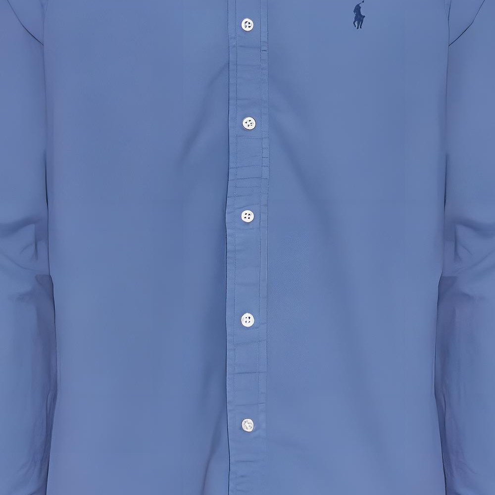 Polo Ralph Lauren Solid Color Embroidered Pony Long Sleeve Shirt Blue Men’s 710852165-003 圖 7