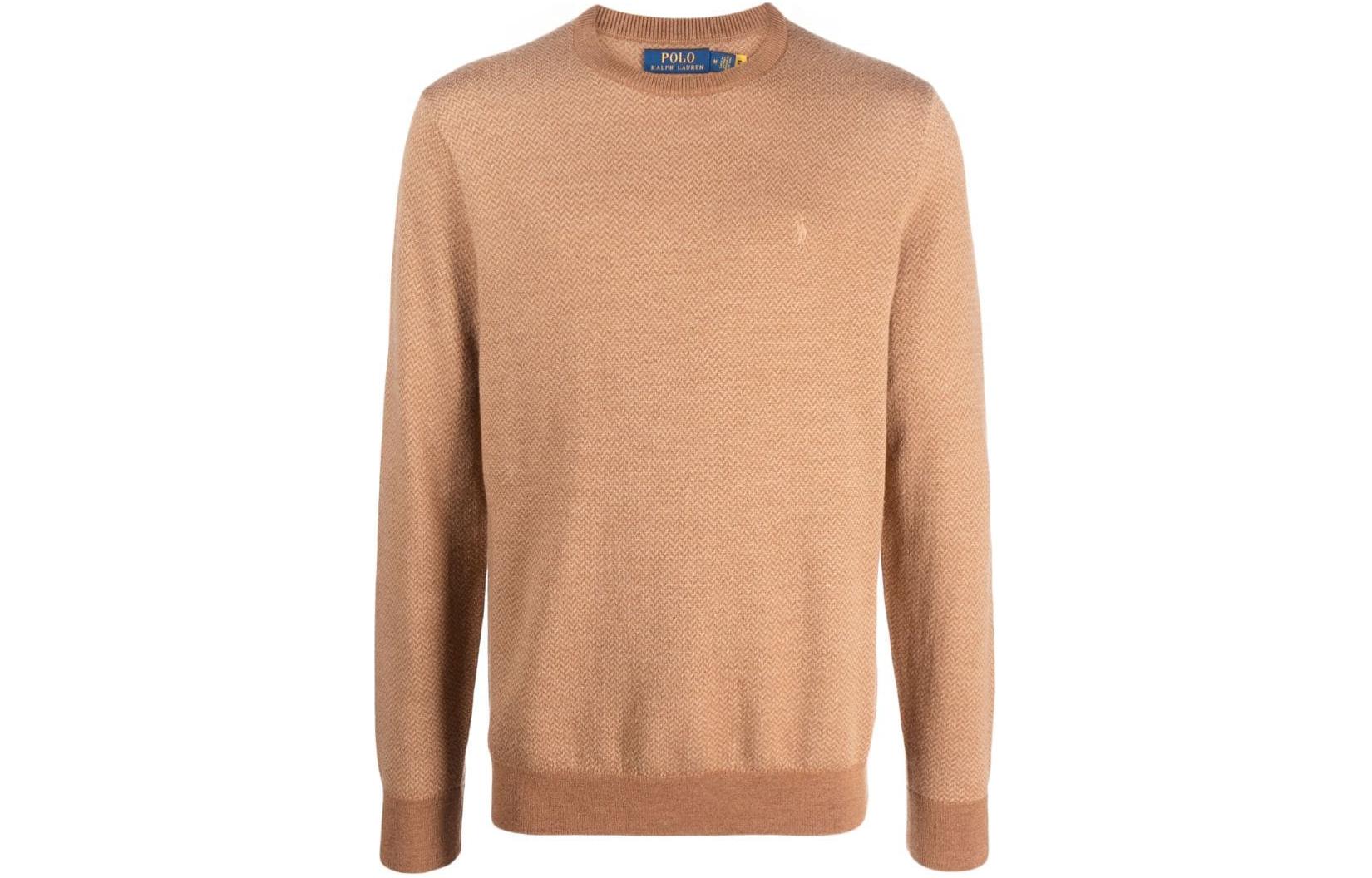 Polo Ralph Lauren Solid Crewneck Pullover Sweater Men’s Camel Brown. 710917042-001