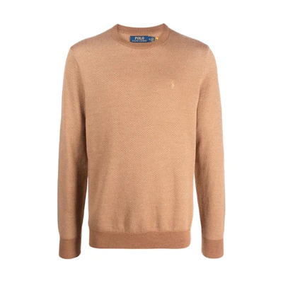 Polo Ralph Lauren Solid Crewneck Pullover Sweater Men’s Camel Brown. 710917042-001