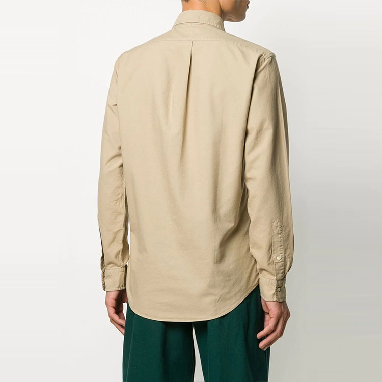 Polo Ralph Lauren Solid Embroidered Logo Long Sleeve Shirt Khaki Men’s. 710805564-005 圖 5