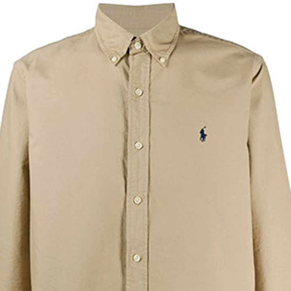 Polo Ralph Lauren Solid Embroidered Logo Long Sleeve Shirt Khaki Men’s. 710805564-005 圖 6