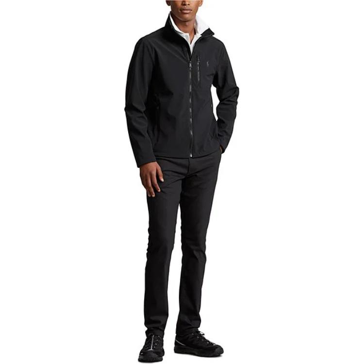 Shop 폴로 랄프 로렌 솔리드 자수 포니 캐주얼 재킷 블랙 남성용 515303374-BLACK