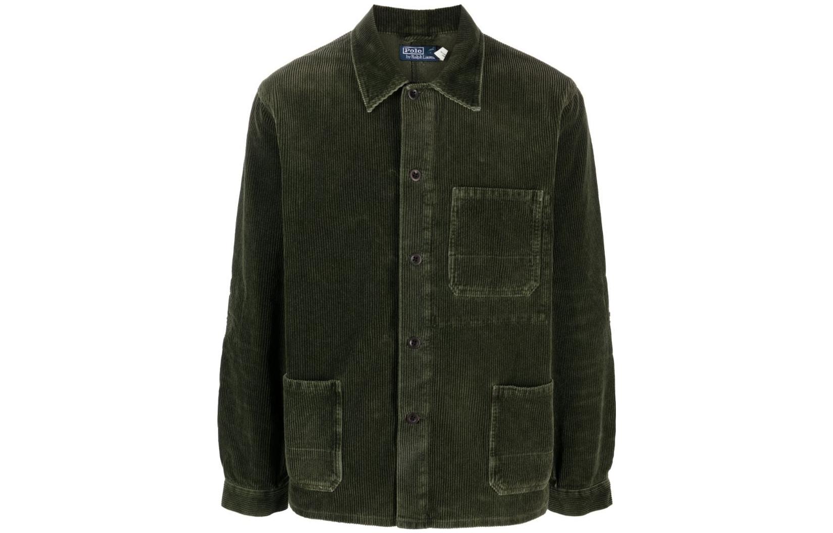 Polo Ralph Lauren Solid Green Single-Breasted Casual Jacket 710917157-300