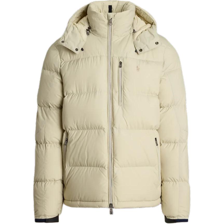 Polo Ralph Lauren Solid Half-Turtleneck Embroidered Long Sleeve Down Jacket Sand. MNPOOTW16021424