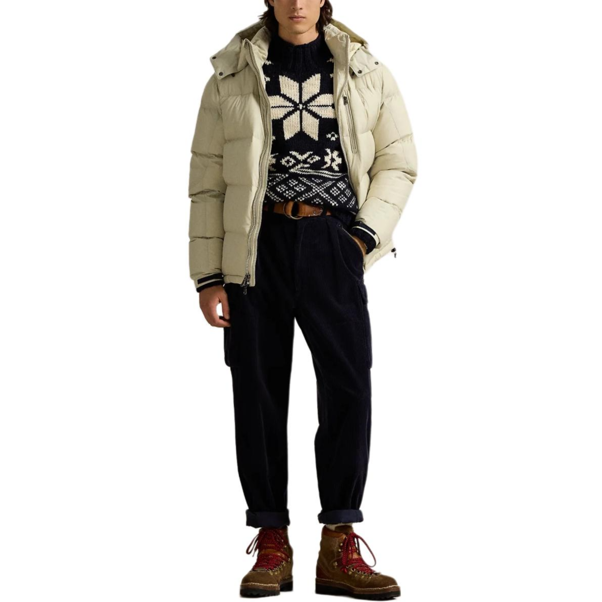 Polo Ralph Lauren Solid Half-Turtleneck Embroidered Long Sleeve Down Jacket Sand. MNPOOTW16021424 圖 5