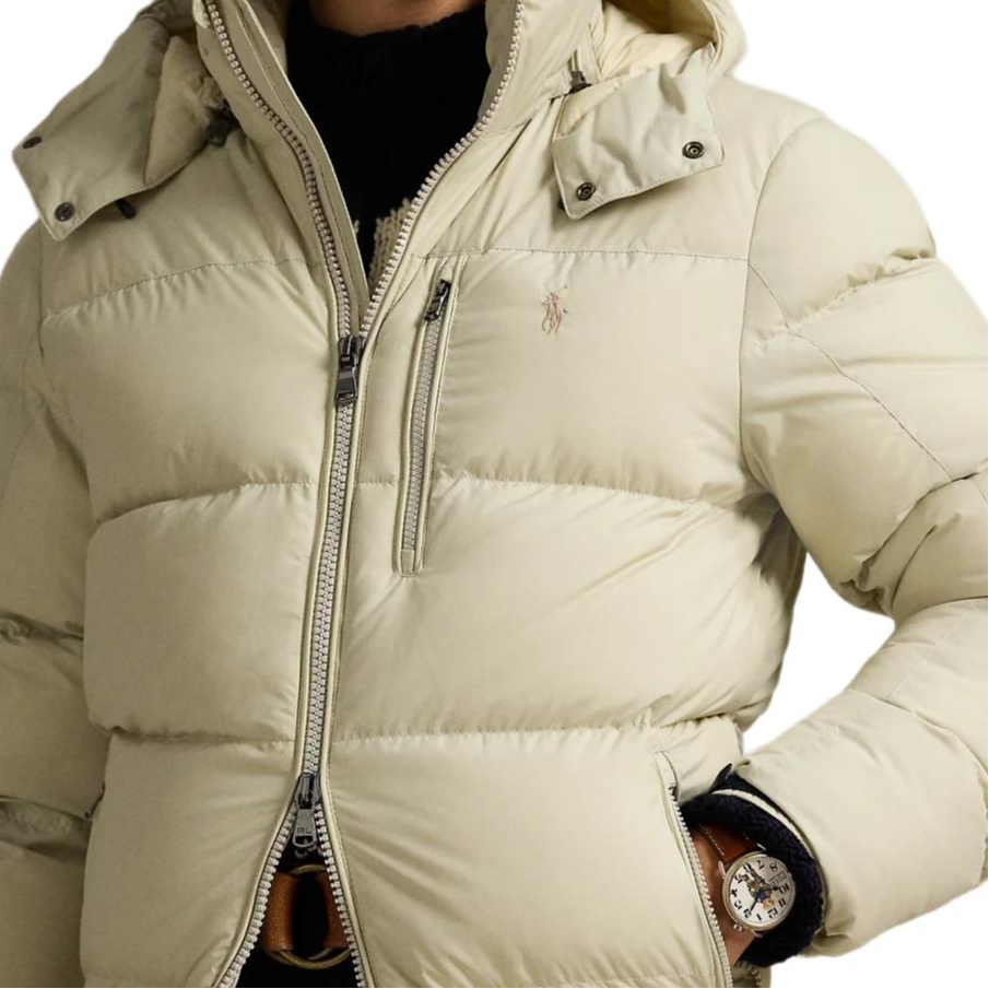 Polo Ralph Lauren Solid Half-Turtleneck Embroidered Long Sleeve Down Jacket Sand. MNPOOTW16021424 圖 6