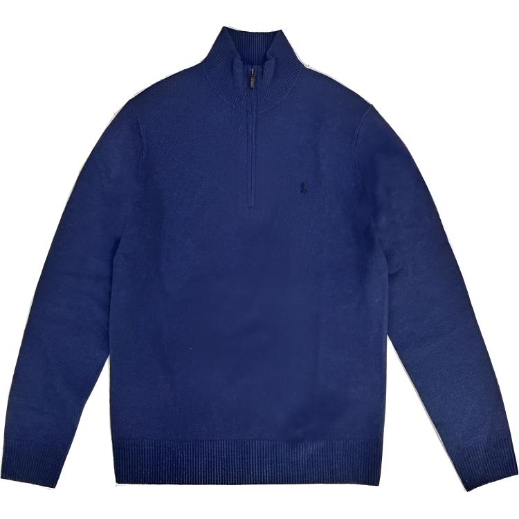 Polo Ralph Lauren Solid Half-Zip Knit Long Sleeve Sweater Men’s Indigo. 710892482-013