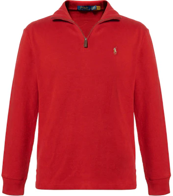 폴로 랄프 로렌 로고 자수 하프 집업 스웻셔츠 레드 남성용. 710857073-018 Buy 폴로 랄프 로렌 로고 자수 하프 집업 스웻셔츠 레드 남성용. 710857073-018