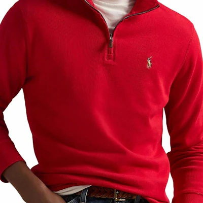 Polo Ralph Lauren Solid Half-Zip Lengan Panjang Sweatshirt Merah 710877001-013 Details for Polo Ralph Lauren Solid Half-Zip Lengan Panjang Sweatshirt Merah 710877001-013