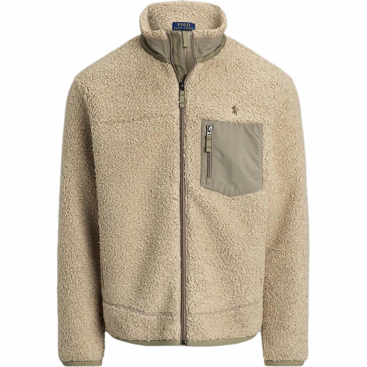 Order Polo Ralph Lauren Jaket Lengan Panjang High-Neck Cokelat Muda MNPOKNI16824164-250