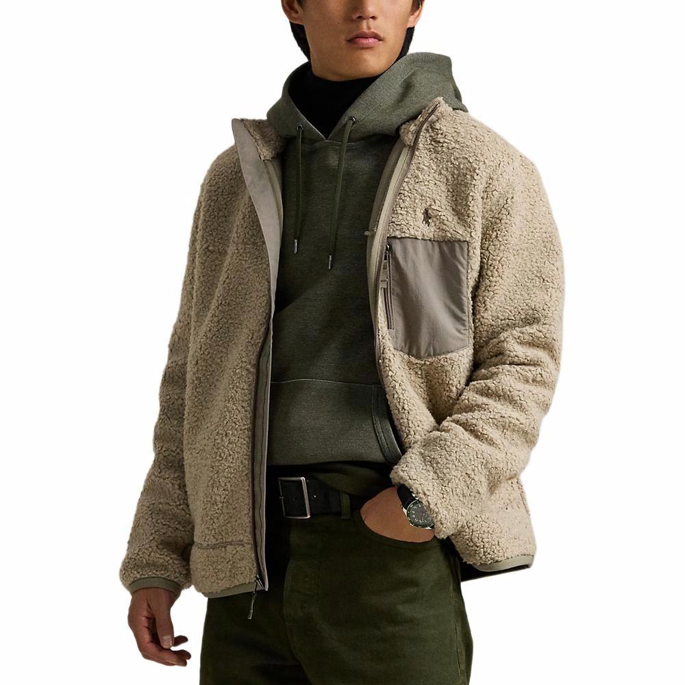 Shop Polo Ralph Lauren Jaket Lengan Panjang High-Neck Cokelat Muda MNPOKNI16824164-250