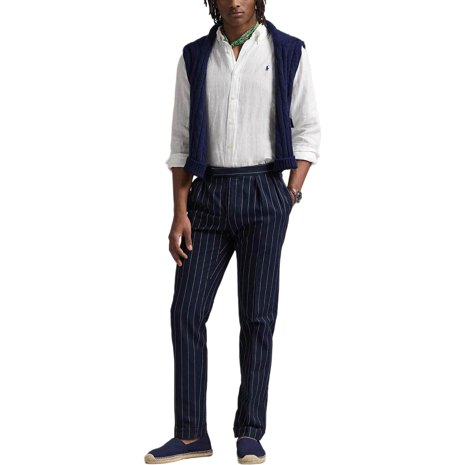 Polo Ralph Lauren Solid Logo Button-Up Long-Sleeve Shirt White Men’s 710966294003 圖 3