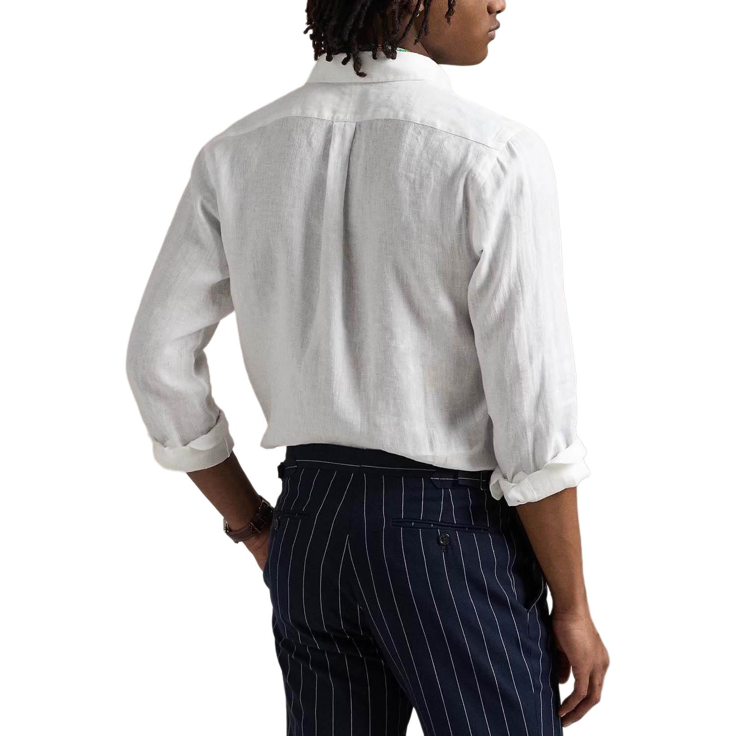 Polo Ralph Lauren Solid Logo Button-Up Long-Sleeve Shirt White Men’s 710966294003 圖 6