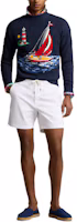 Lookbook Polo Ralph Lauren 男士白色抽繩款純色Logo短褲 MNPOSHO14G20012-100