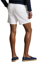 Shop Polo Ralph Lauren 男士白色抽繩款純色Logo短褲 MNPOSHO14G20012-100