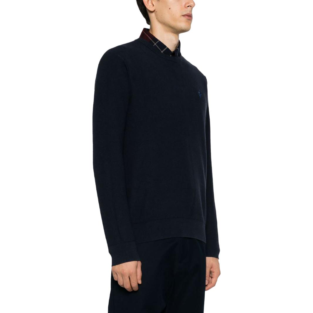 Polo Ralph Lauren Solid Logo Embroidered Crewneck Knit Sweater  Navy Blue 71098163-001 圖 5