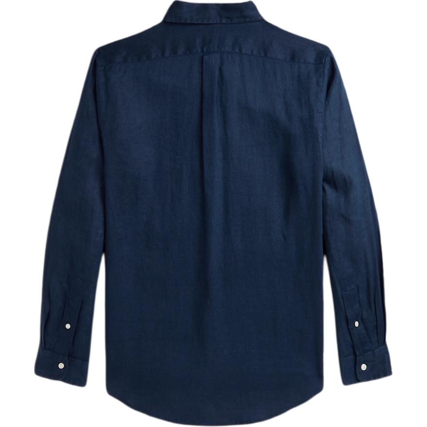 Polo Ralph Lauren Solid Logo Embroidered Long Sleeve Shirt Navy Blue MNPOWOV16824139-410 圖 3