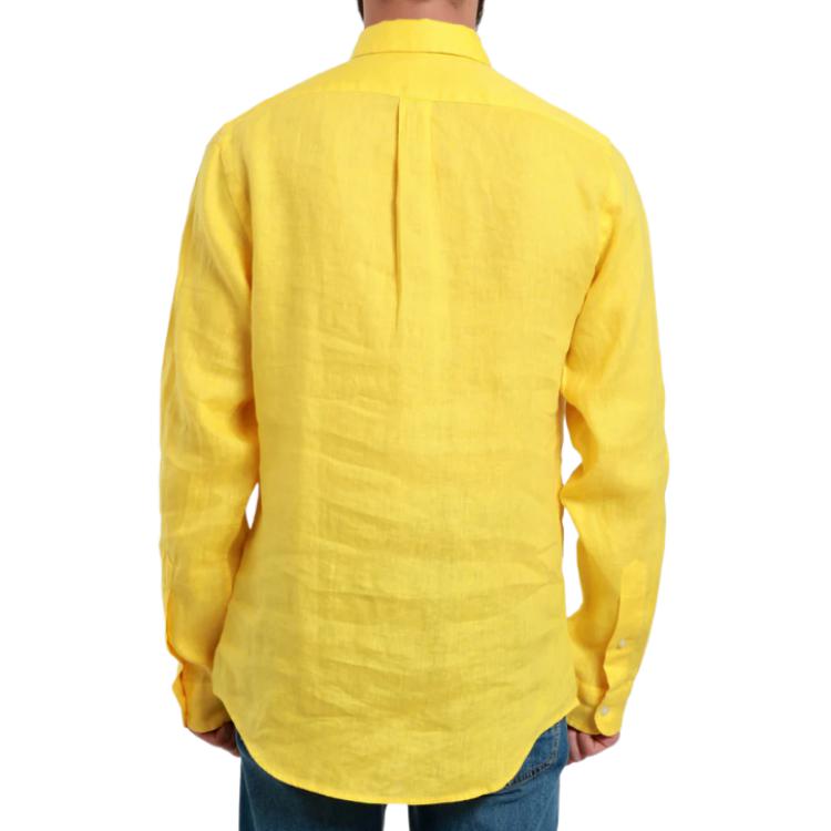 Details for Camisa Polo Ralph Lauren Logo Bordado de Manga Larga Amarilla. 710829443-030