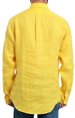 Camisa Polo Ralph Lauren Logo Bordado de Manga Larga Amarilla. 710829443-030 Details for Camisa Polo Ralph Lauren Logo Bordado de Manga Larga Amarilla. 710829443-030