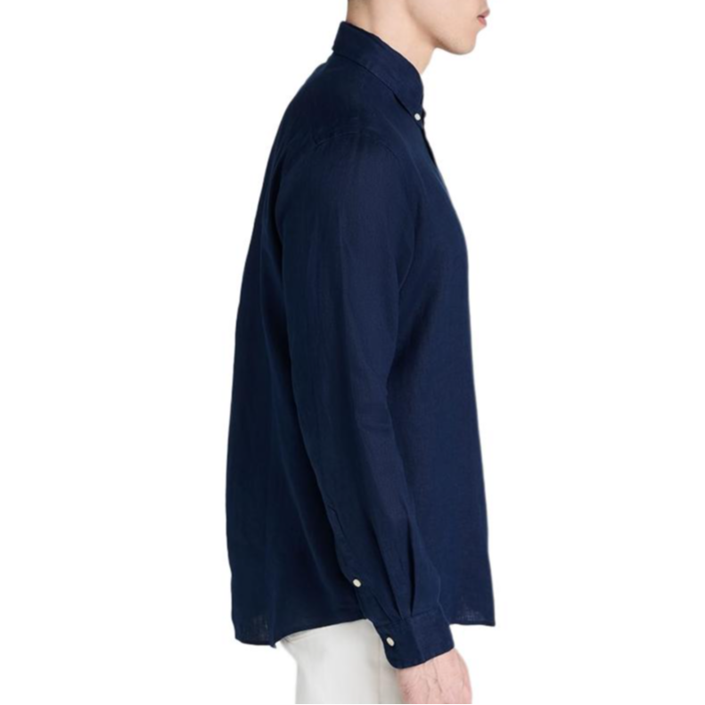 Polo Ralph Lauren Solid Logo Embroidered Long Sleeve Shirt Navy Blue MNPOWOV16824139-410 圖 6