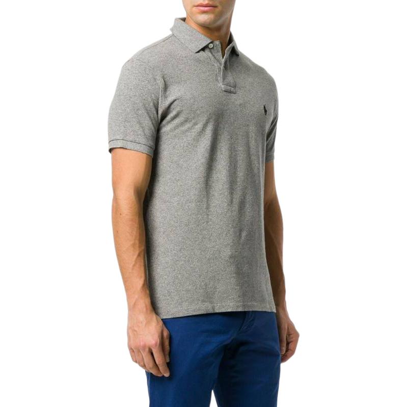 Polo Ralph Lauren Solid Logo Embroidered Polo Shirt Men’s Grey 710666998-006 圖 5