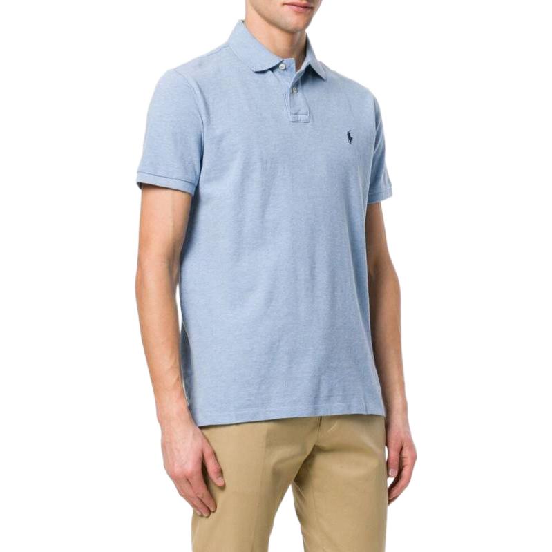 Polo Ralph Lauren Solid Logo Embroidered Polo Shirt Men’s Light Blue. 710666998-007 圖 5