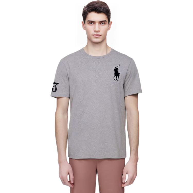 Lookbook ポロ ラルフローレン メンズ ロゴ刺繍 グレー 半袖 Tシャツ 710697554-040