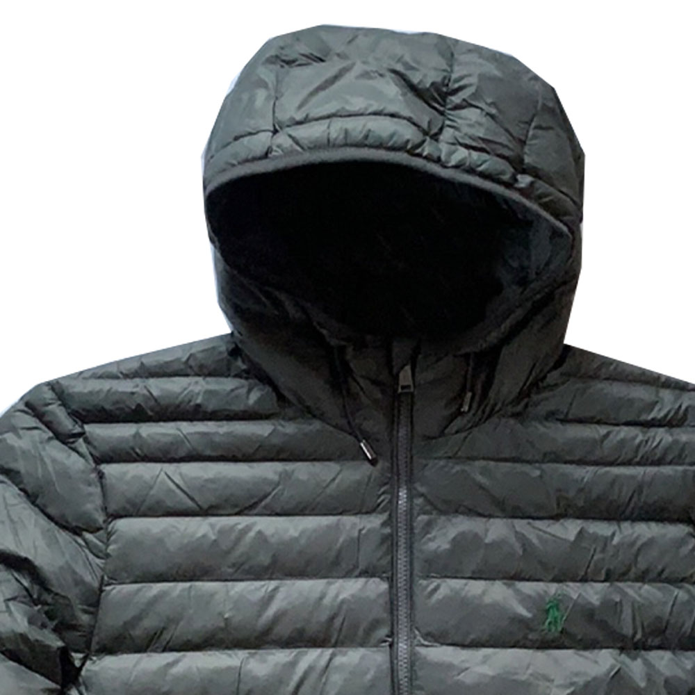 Polo Ralph Lauren Solid Logo Embroidered Quilted Hoodie Jacket Grey Men’s. 710829156-006 圖 3