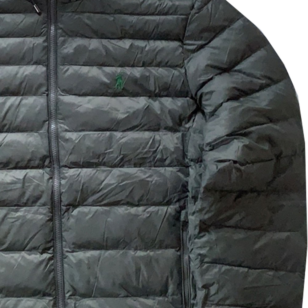 Polo Ralph Lauren Solid Logo Embroidered Quilted Hoodie Jacket Grey Men’s. 710829156-006 圖 5