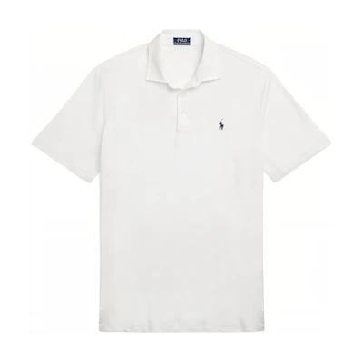 Polo Ralph Lauren Solid Logo Embroidered Short Sleeve Polo Shirt White Men’s 710933390-006