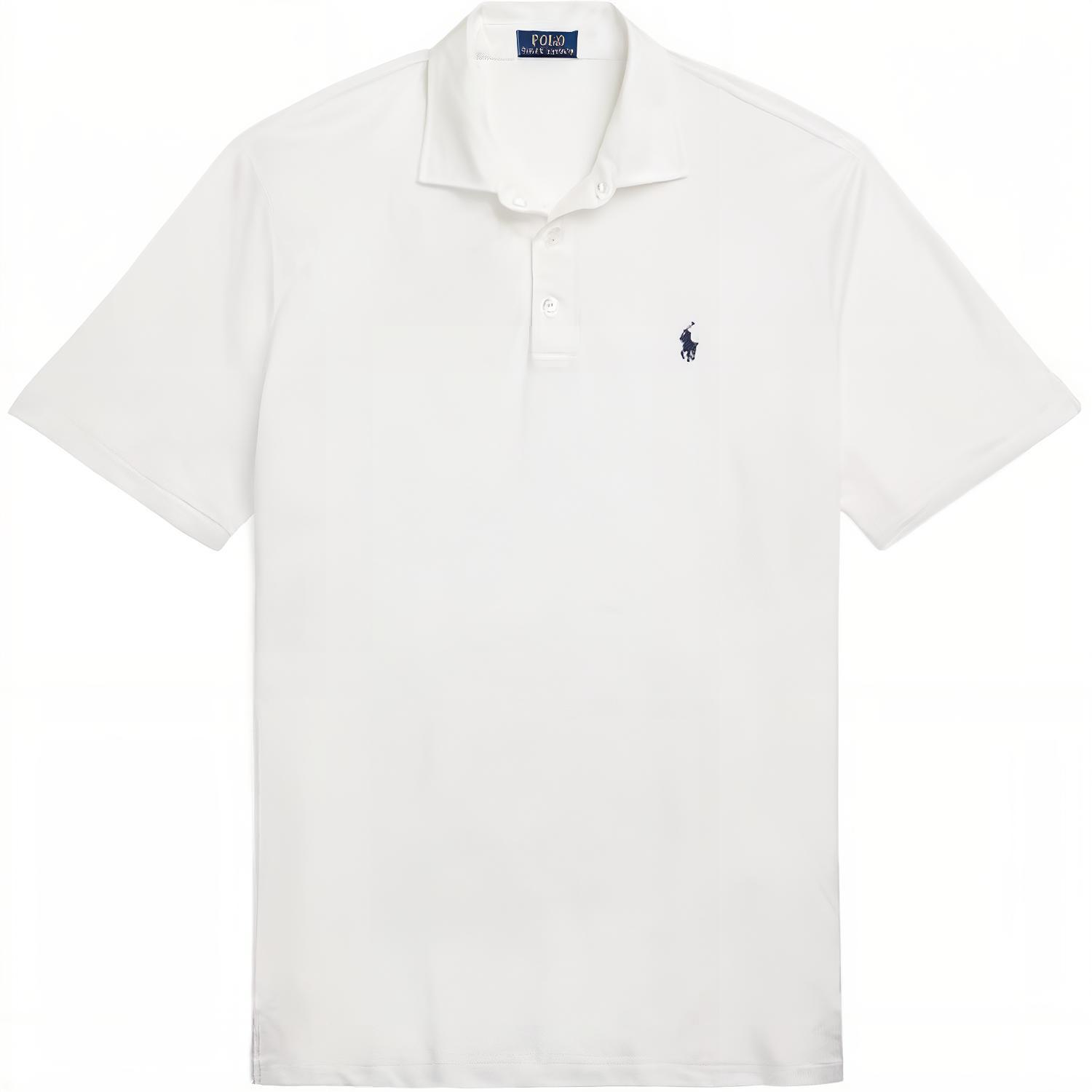 Polo Ralph Lauren Solid Logo Embroidered Short Sleeve Polo Shirt White Men’s 710933390-006 圖 2