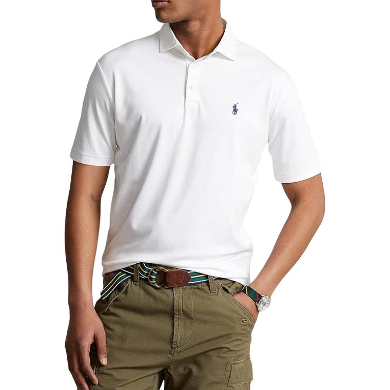 Polo Ralph Lauren Solid Logo Embroidered Short Sleeve Polo Shirt White Men’s 710933390-006 圖 4