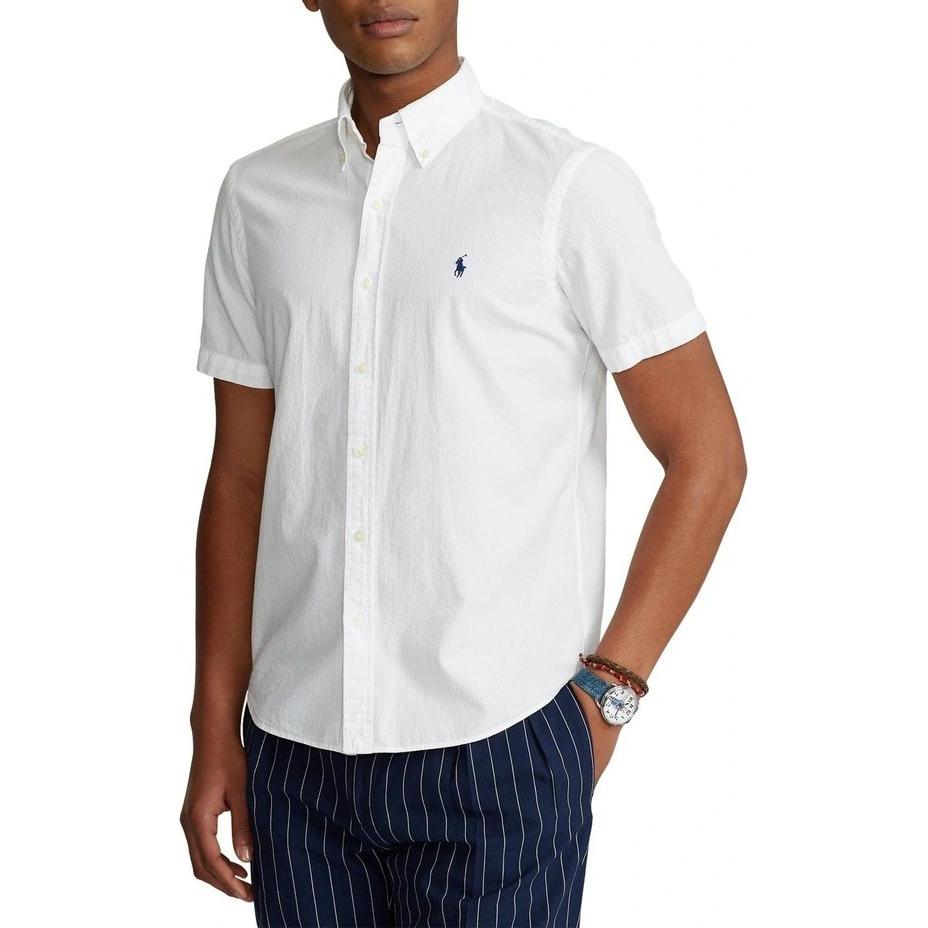 Polo Ralph Lauren Solid Logo Embroidered Short Sleeve Shirt White 710874274-001 圖 5