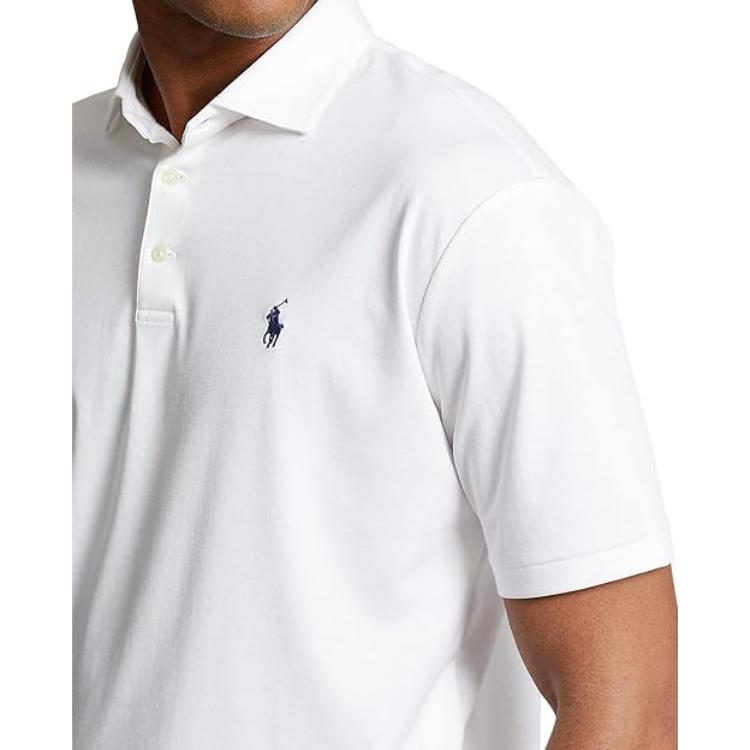 Polo Ralph Lauren Solid Logo Embroidered Short Sleeve Polo Shirt White Men’s 710933390-006 圖 6