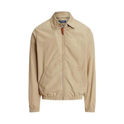 Polo Ralph Lauren Solid Logo Embroidered Zip Jacket Beige Mens. MNPOOTW16021068-250