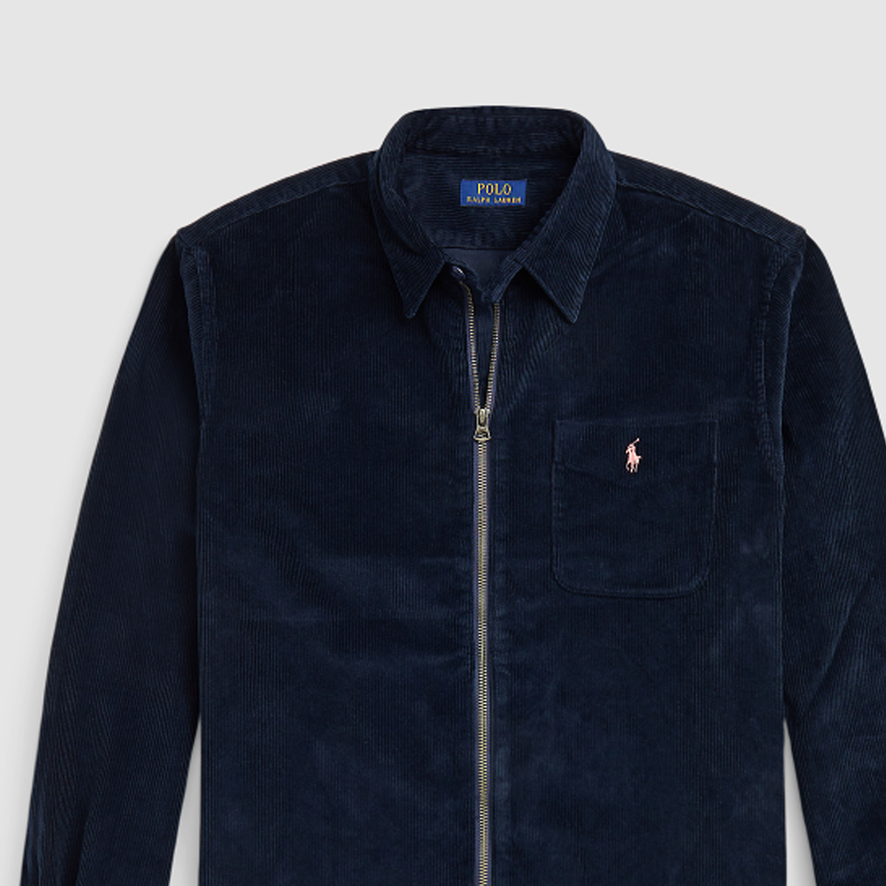 Lookbook Polo Ralph Lauren Solid Logo Embroidered Zip Jacket  Navy Blue. MNPOWOV16821730-001