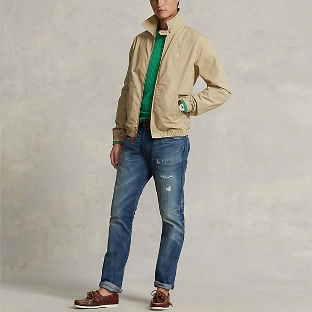 Polo Ralph Lauren Solid Logo Embroidered Zip Jacket Beige Mens. MNPOOTW16021068-250 圖 3