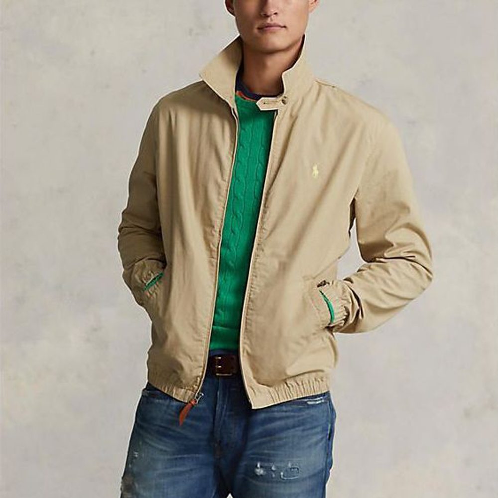 Polo Ralph Lauren Solid Logo Embroidered Zip Jacket Beige Mens. MNPOOTW16021068-250 圖 5