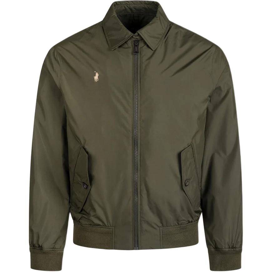 Polo Ralph Lauren Solid Logo Embroidered Zip Long Sleeve Jacket Green Men. 710938512-004