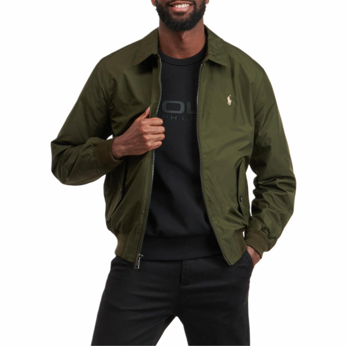 Polo Ralph Lauren Solid Logo Embroidered Zip Long Sleeve Jacket Green Men. 710938512-004 圖 4