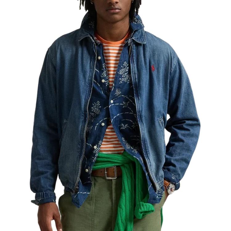 Polo Ralph Lauren Solid Logo Long Sleeve Denim Jacket  Deep Blue. 710956618-001