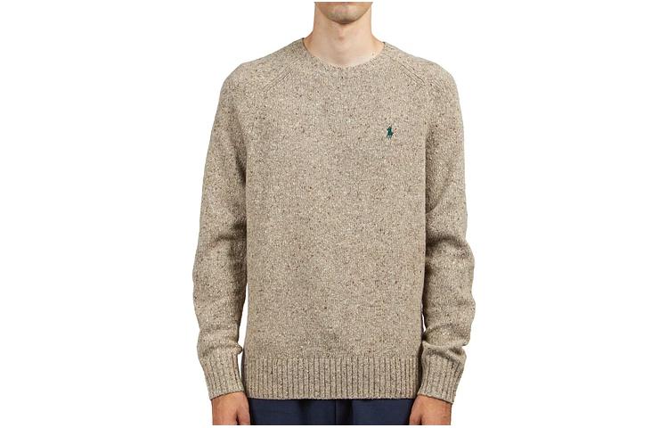 Polo Ralph Lauren Solid Logo Print Crewneck Knit Sweater Khaki . 710918135-002 圖 2