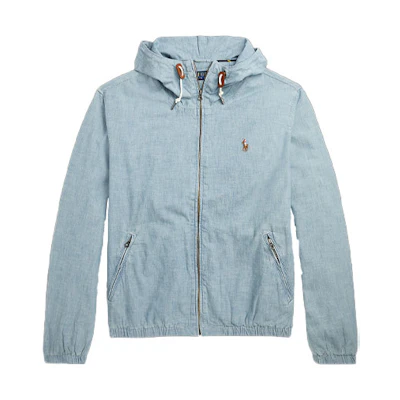 Polo Ralph Lauren Solid Logo Print Hoodie Jacket Indigo Blue MNPOOTW16021089-450