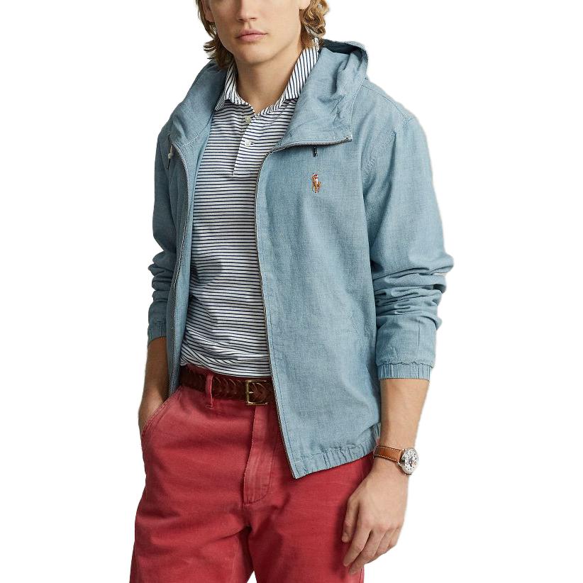 Polo Ralph Lauren Solid Logo Print Hoodie Jacket Indigo Blue MNPOOTW16021089-450 圖 4