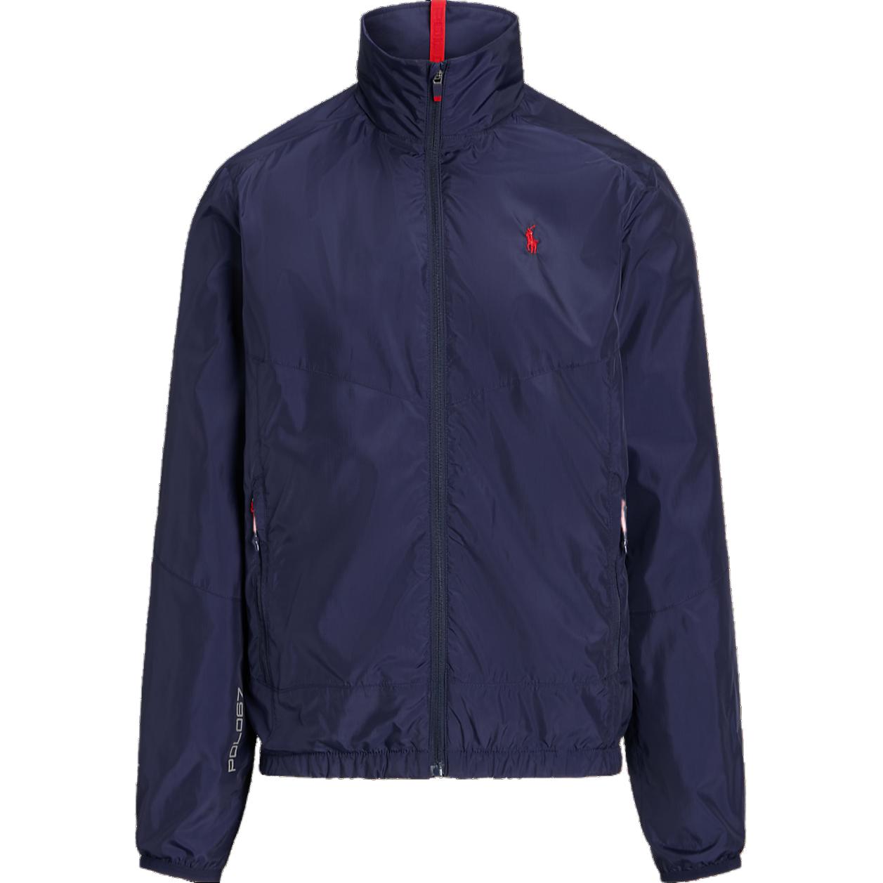 Polo Ralph Lauren Solid Logo Print Zip Jacket Navy Blue  Outerwear. MNPOOTW16021328-410
