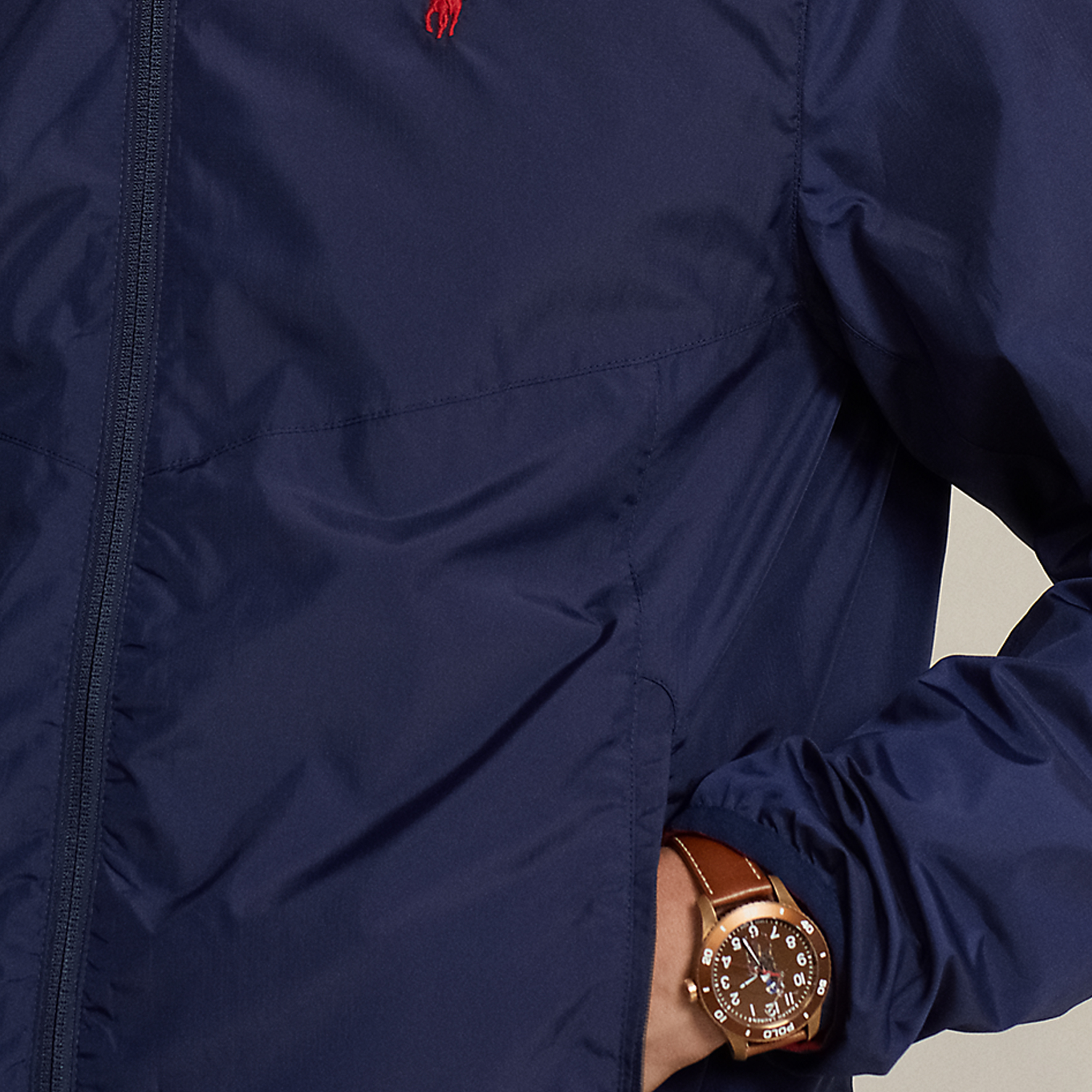 Polo Ralph Lauren Solid Logo Print Zip Jacket Navy Blue  Outerwear. MNPOOTW16021328-410 圖 7