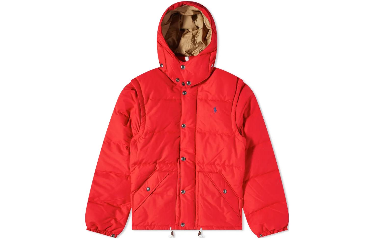 Polo Ralph Lauren Solid Logo Quilted Snap Jacket Red  Outerwear. 710810945-012 圖 2