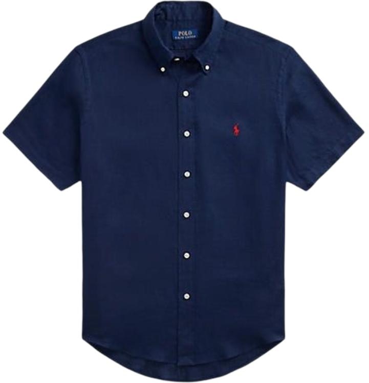 polo-ralph-lauren-solid-logo-short-sleeve-shirt-navy-blue-710967894002