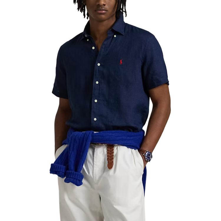 Shop Polo Ralph Lauren Kaos Lengan Pendek Logo Solid Navy Blue. 710967894002